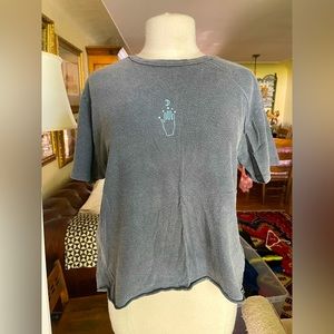 Urban Outfitters gray short sleeve tee with multi-color design (size medium)